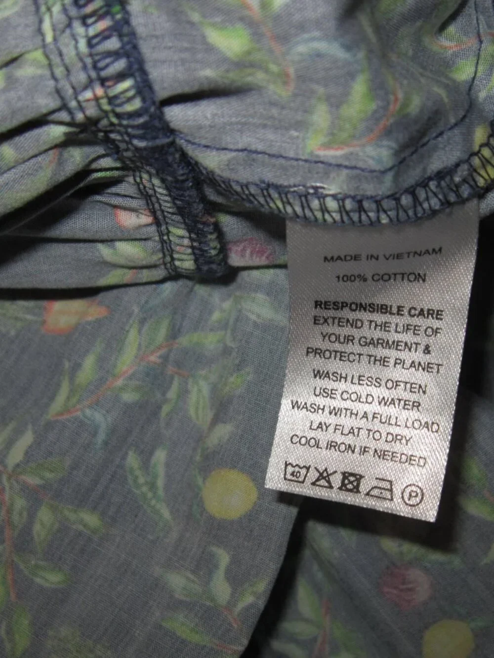 Hill House Size XS S Maxi Skirt Camilla Midnight Garden Vegetable Navy Botanical - Picture 4 of 4